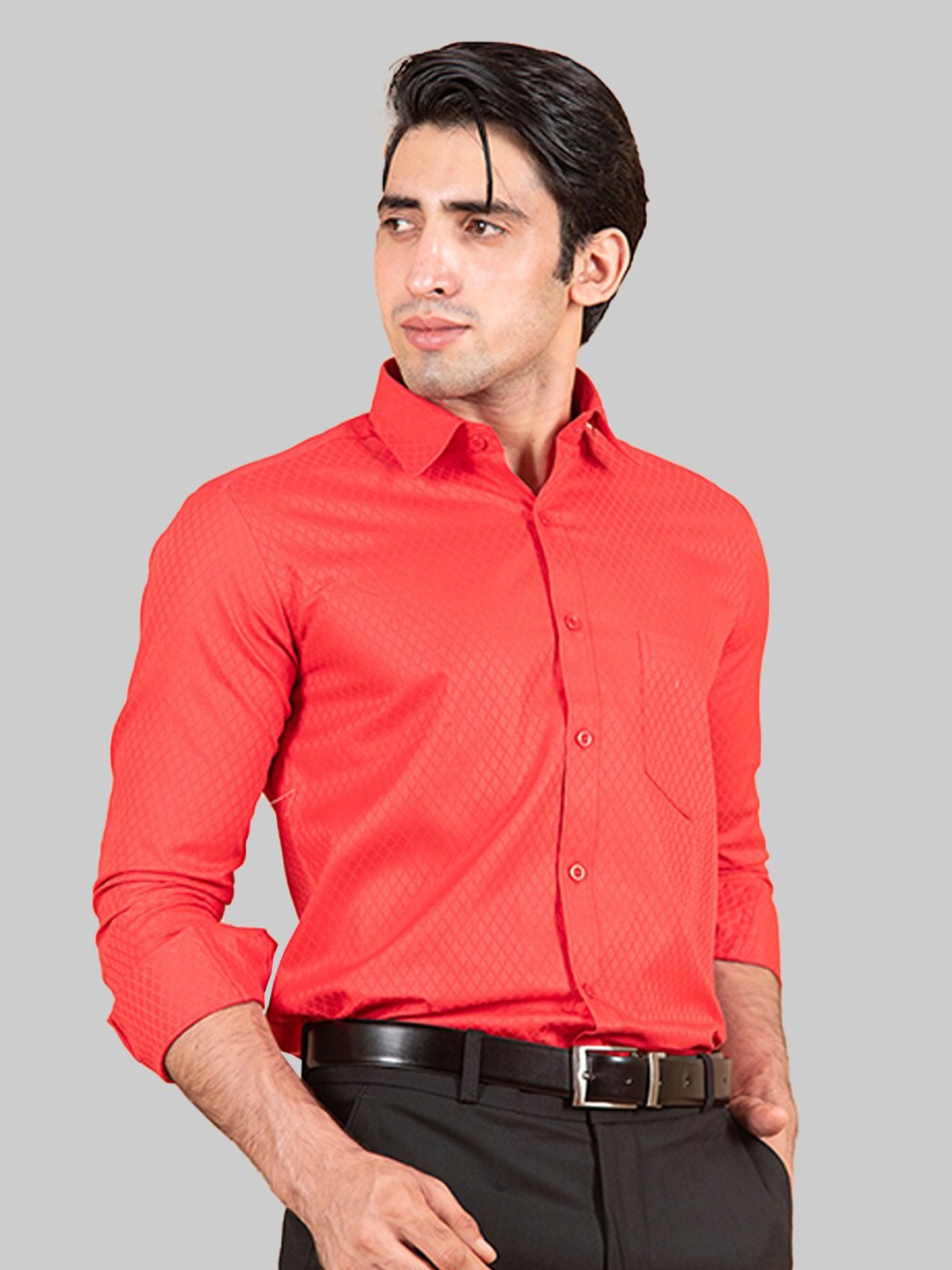 

Tistabene Men Red Premium Printed Casual Shirt