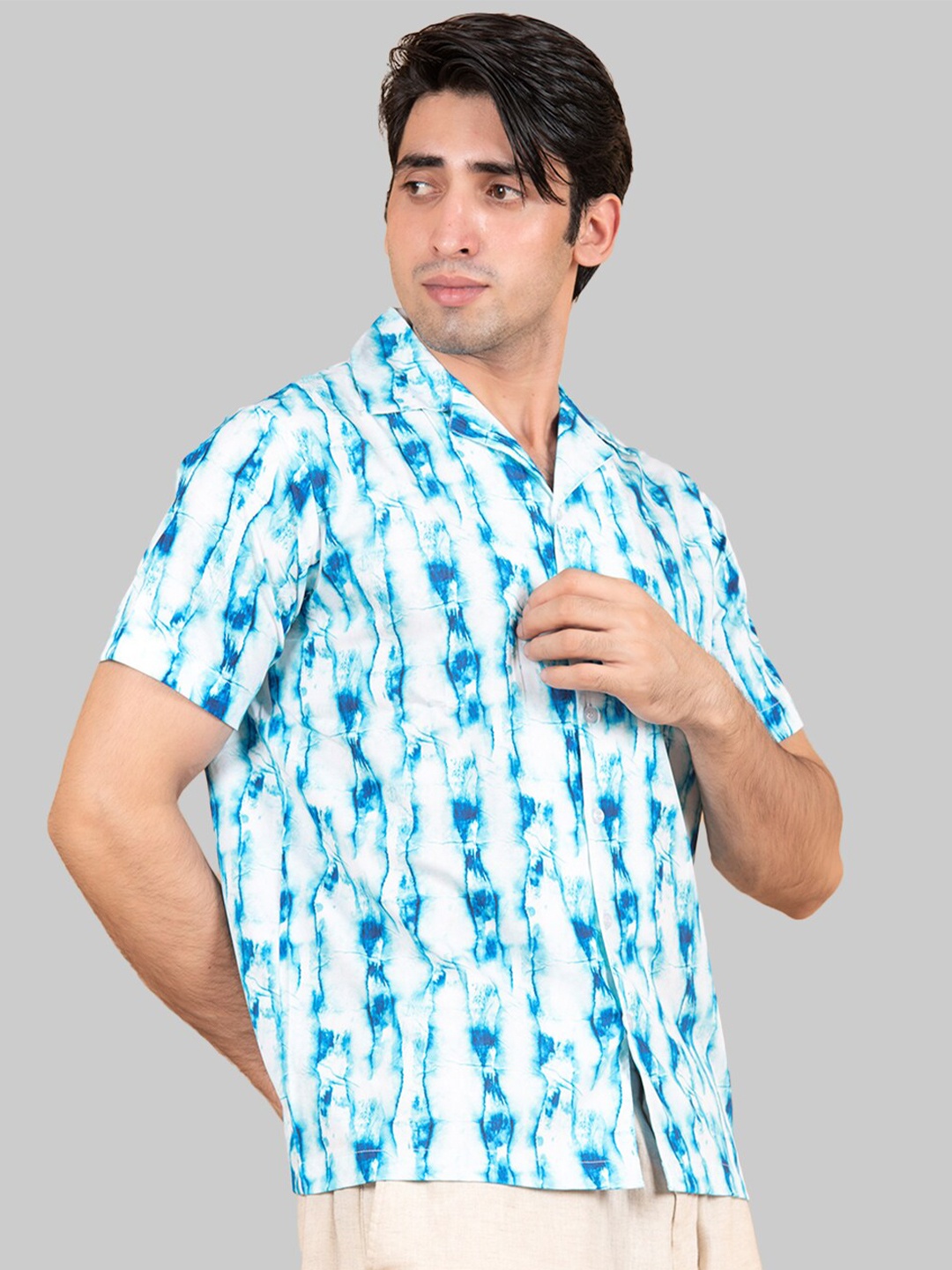 

Tistabene Men Blue Premium Printed Casual Shirt