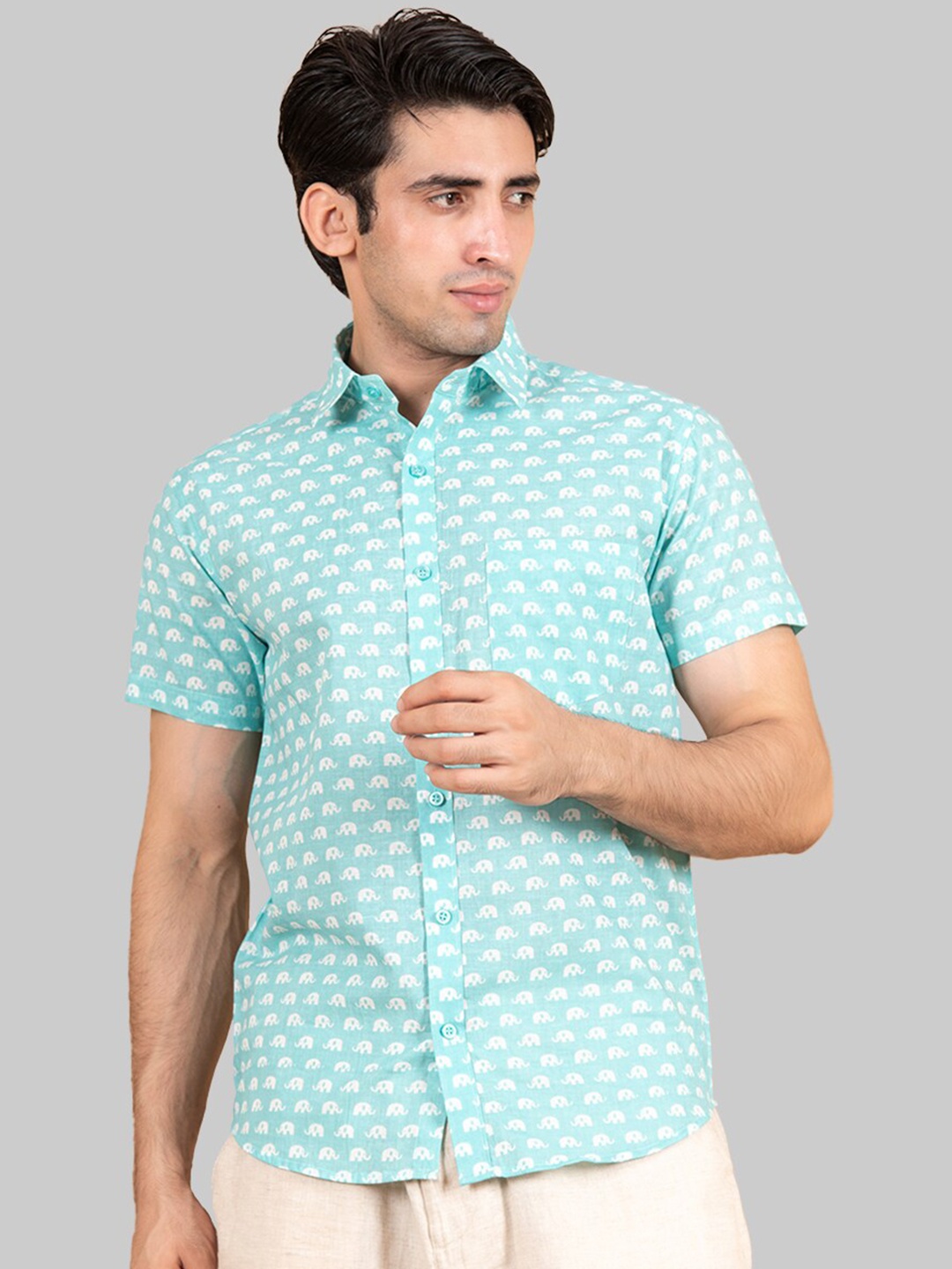 

Tistabene Men Blue Premium Cotton Formal Shirt
