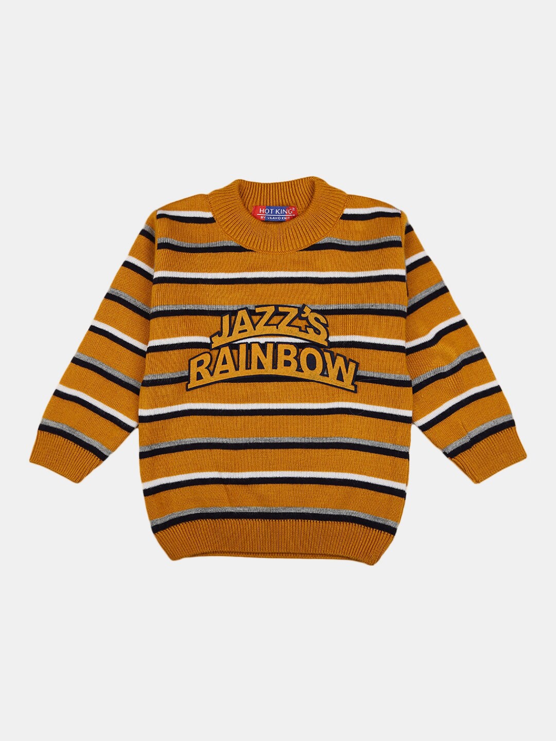 

V-Mart Boys Kids Mustard & Black Striped Top with Pyjamas