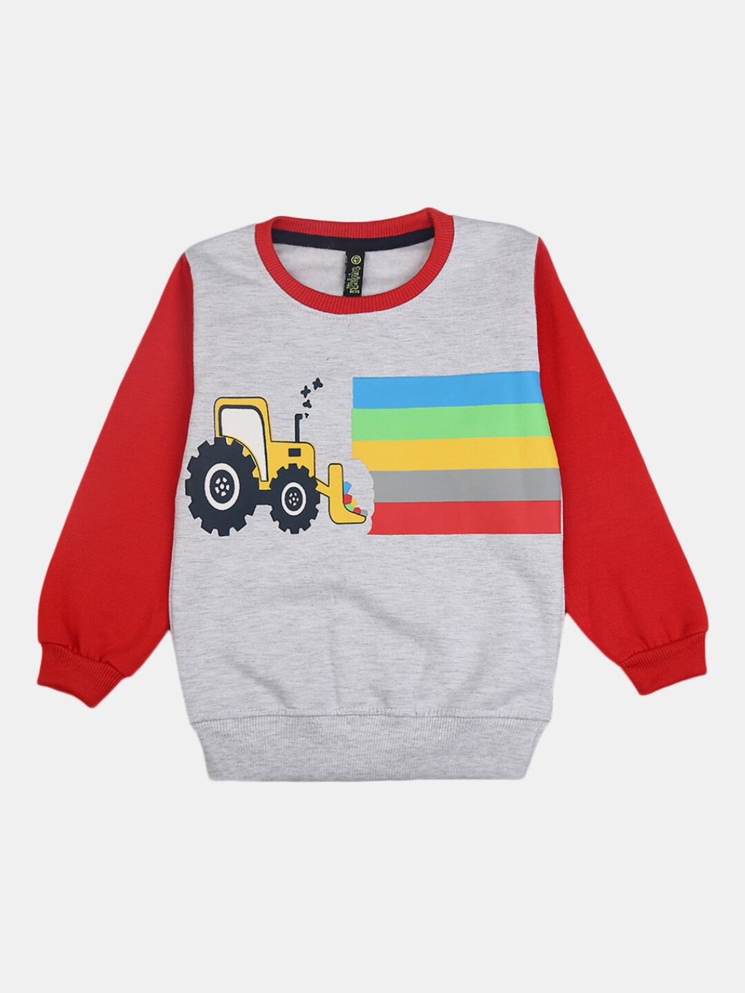 

V-Mart Kids Boys Red & Grey Printed T-shirt with Pyjamas