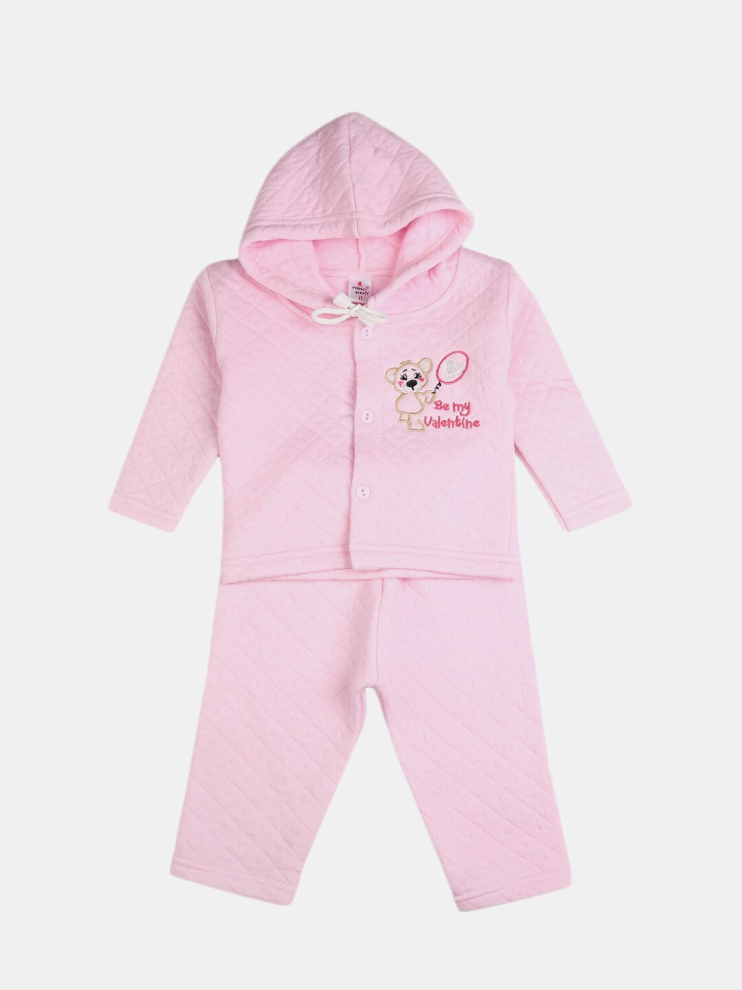 

V-Mart Unisex Kids Pink T-shirt with Pyjamas