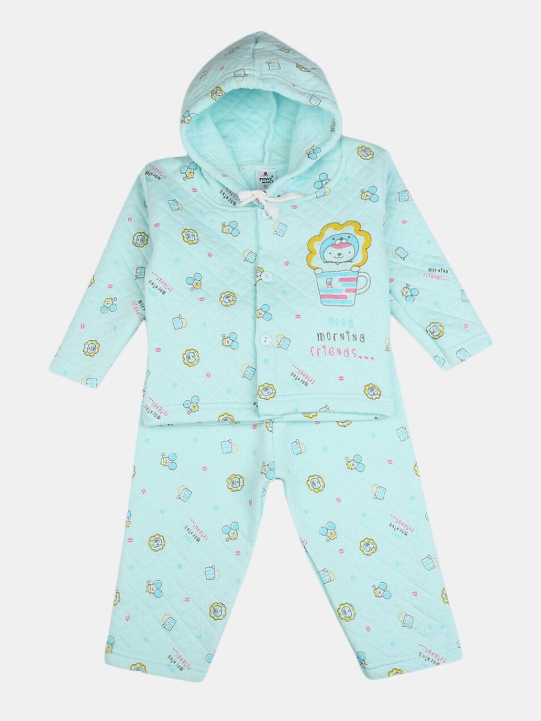 

V-Mart Unisex Kids Blue & Pink Shirt with Pyjamas