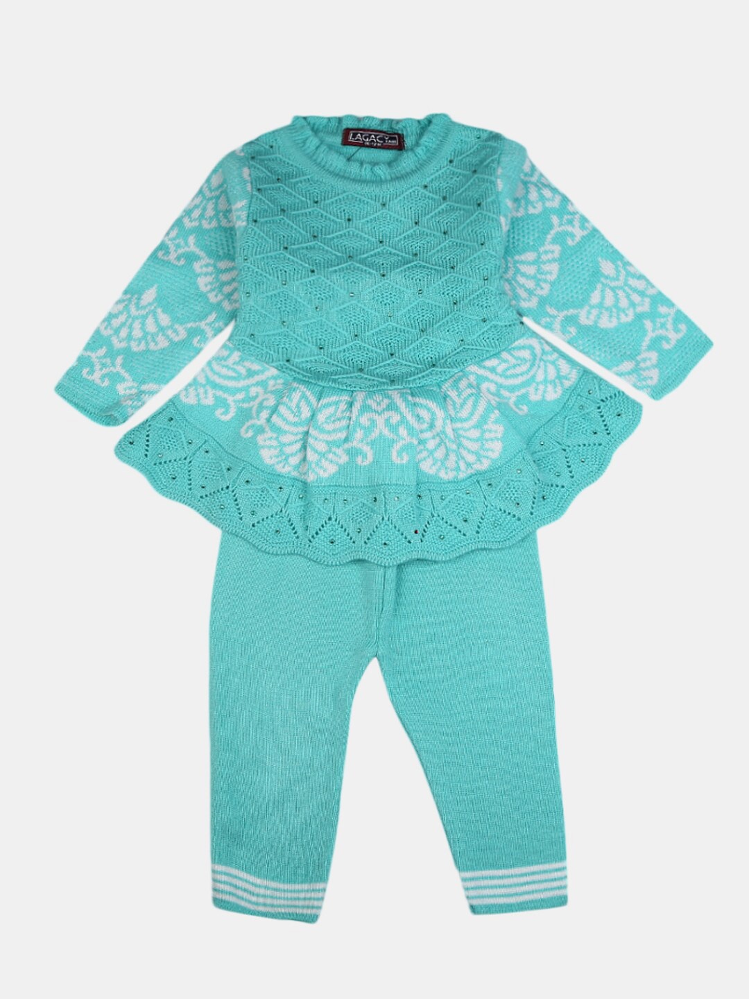 

V-Mart Unisex Kids Green Top with Pyjamas
