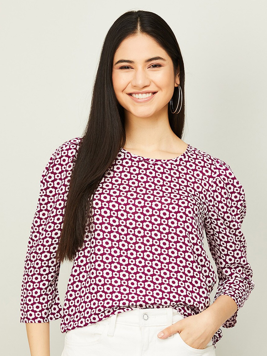 

Fame Forever by Lifestyle Red Floral Print Top