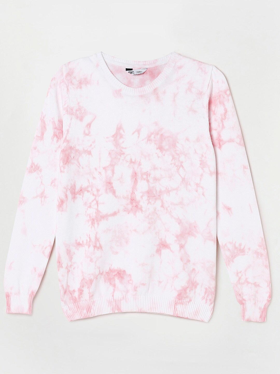 

Fame Forever by Lifestyle Girls Pink & White Printed Pullover Sweater