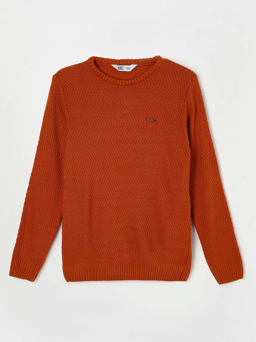 

Fame Forever by Lifestyle Boys Rust Ribbed Pullover Sweater