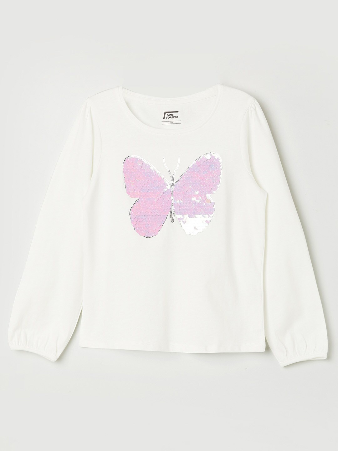 

Fame Forever by Lifestyle Girls White Printed Cotton T-shirt