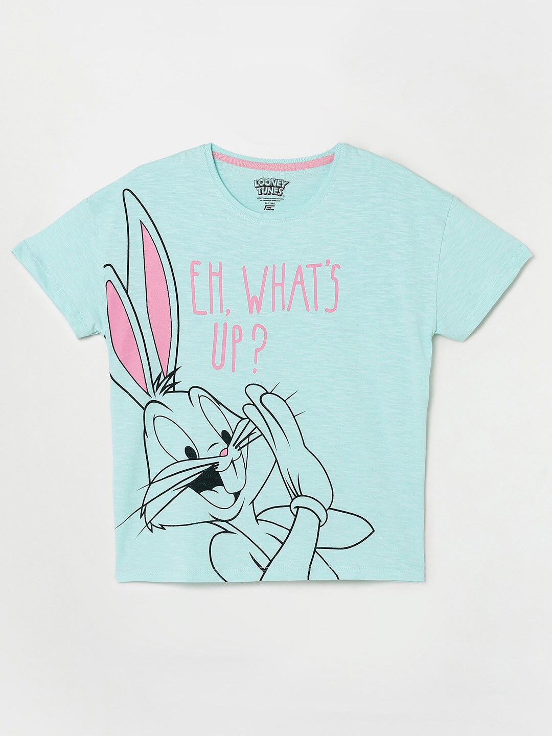 

Fame Forever by Lifestyle Girls Blue Bugs Bunny Print Cotton T-shirt