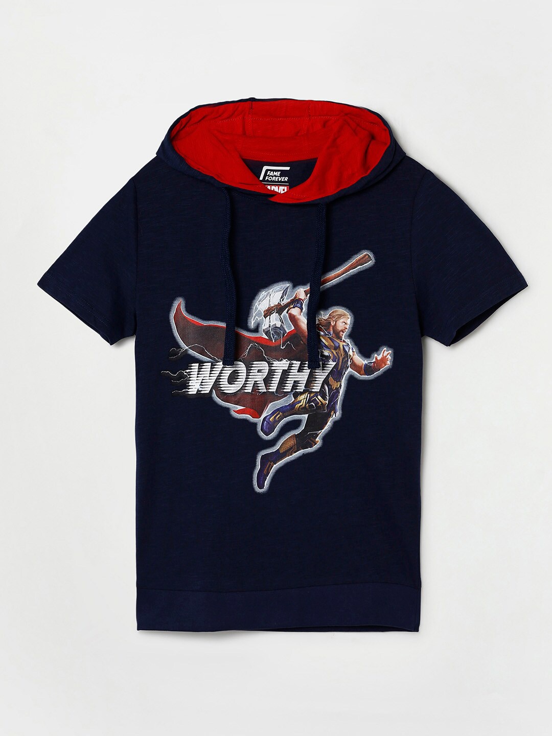 

Fame Forever by Lifestyle Boys Navy Blue Printed Cotton T-shirt