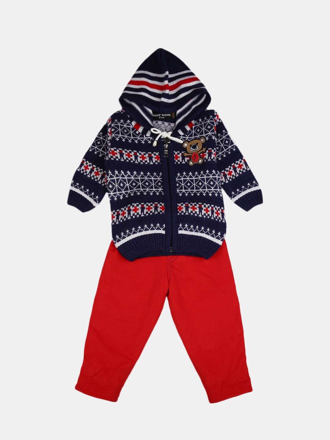 

V-Mart Unisex Kids Blue & Red T-shirt with Trousers