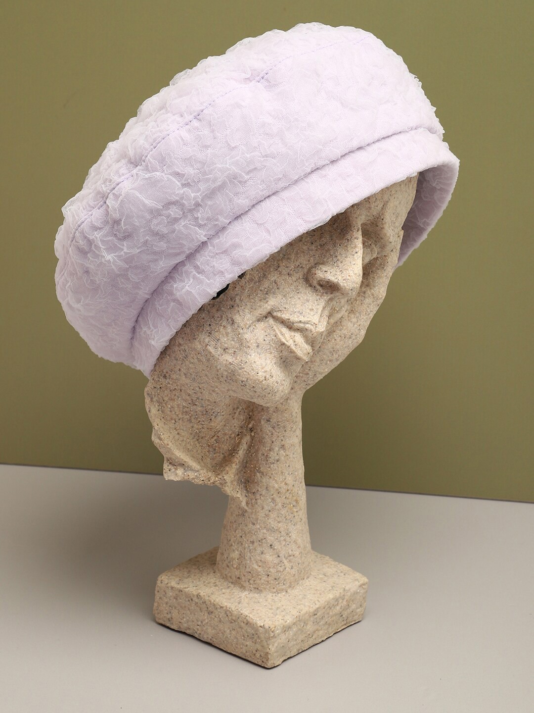 

HAUTE SAUCE by Campus Sutra Women White Textured Beret Cap