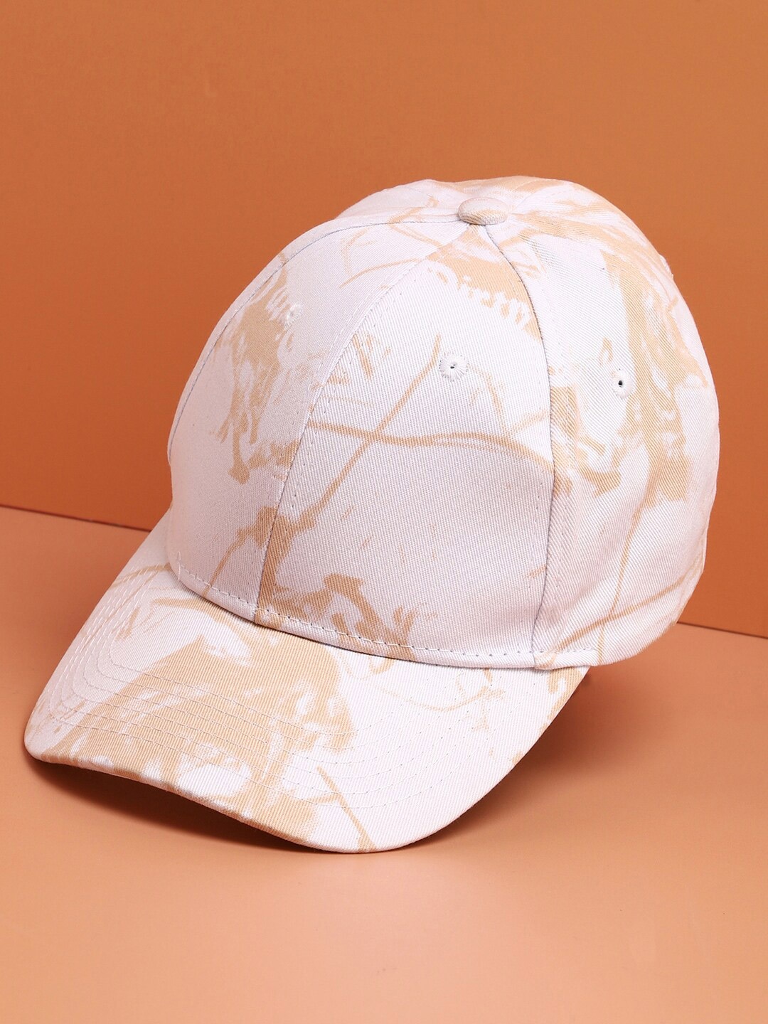 

HAUTE SAUCE by Campus Sutra Women White & Pink Printed Baseball Cap