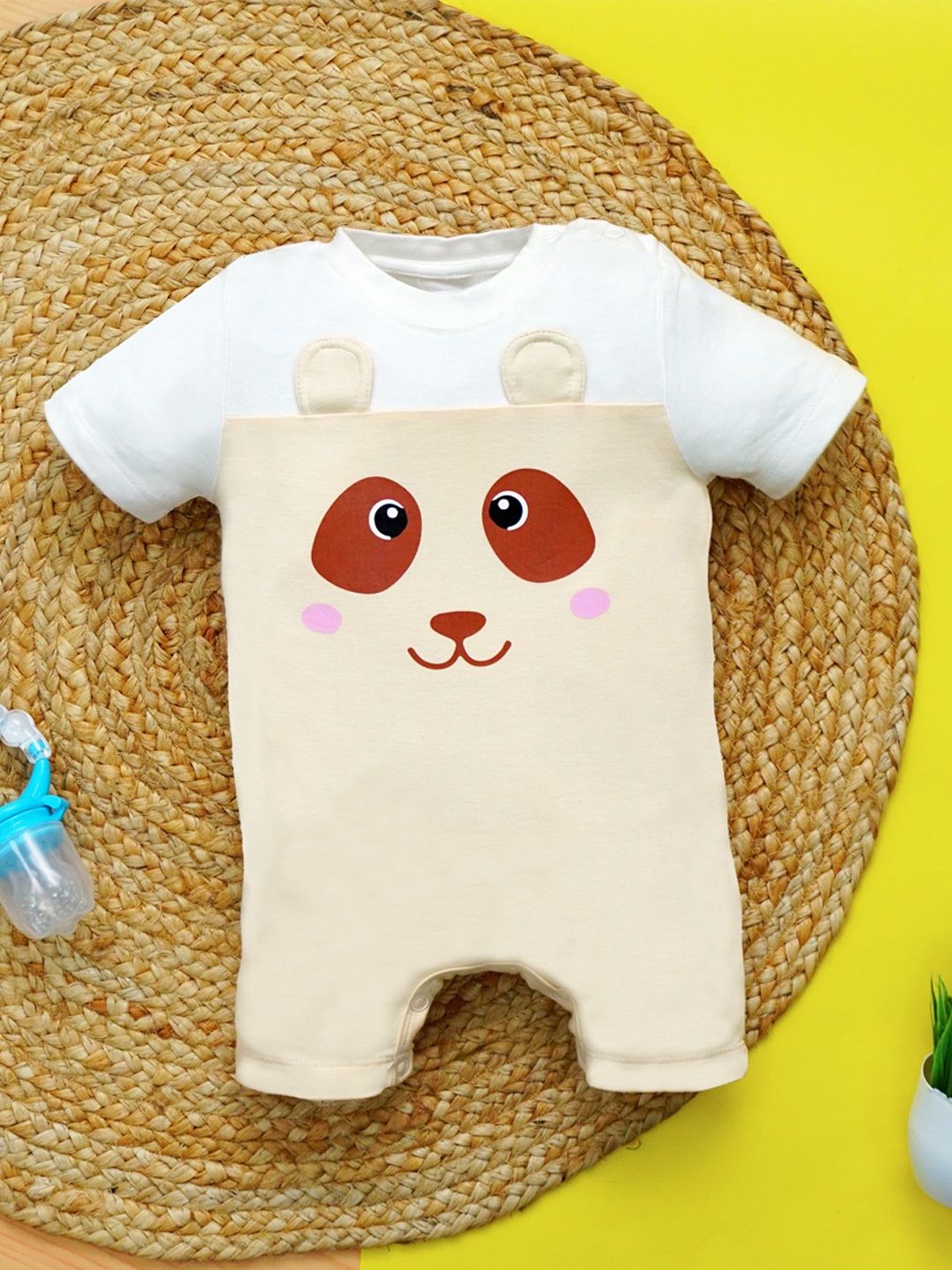 

Kidbea Boys Pink Panda Bamboo Soft Fabric Romper