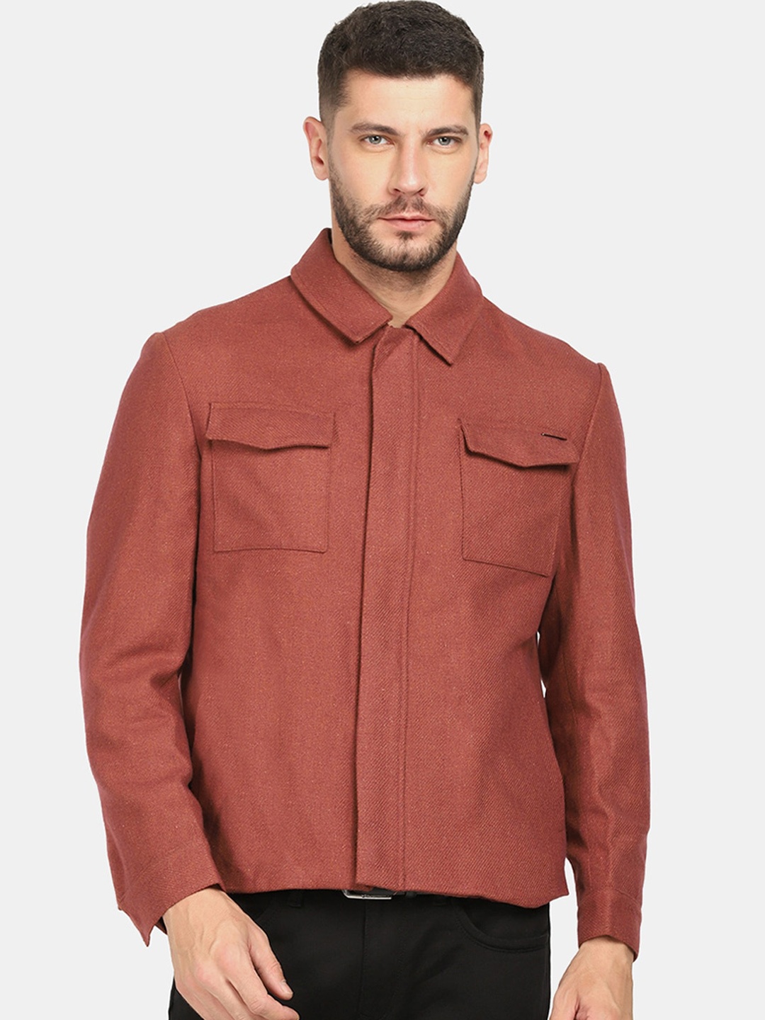

Blackberrys Men Rust Tailored Jacket