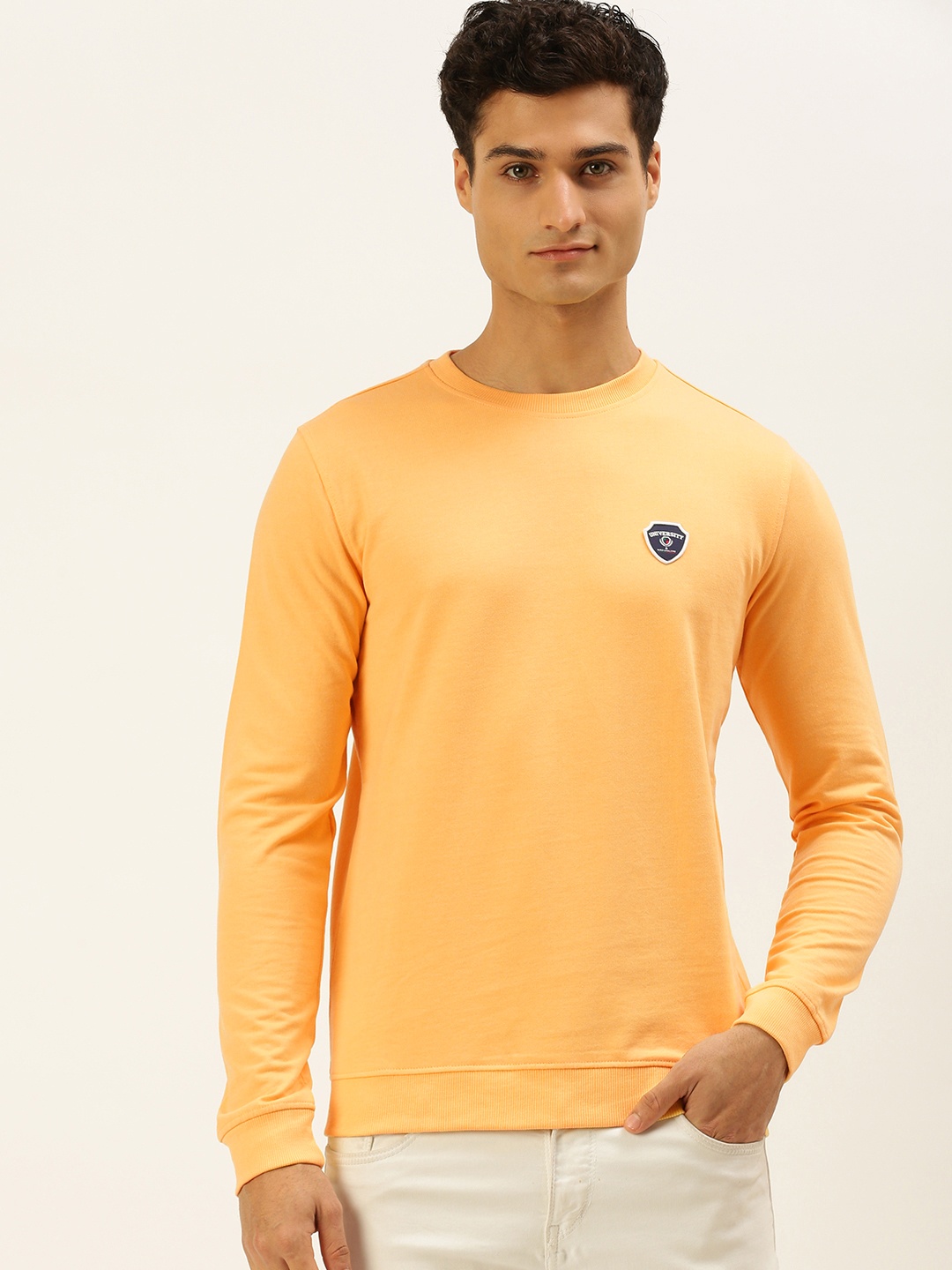 

PETER ENGLAND UNIVERSITY Men Yellow Sweatshirt