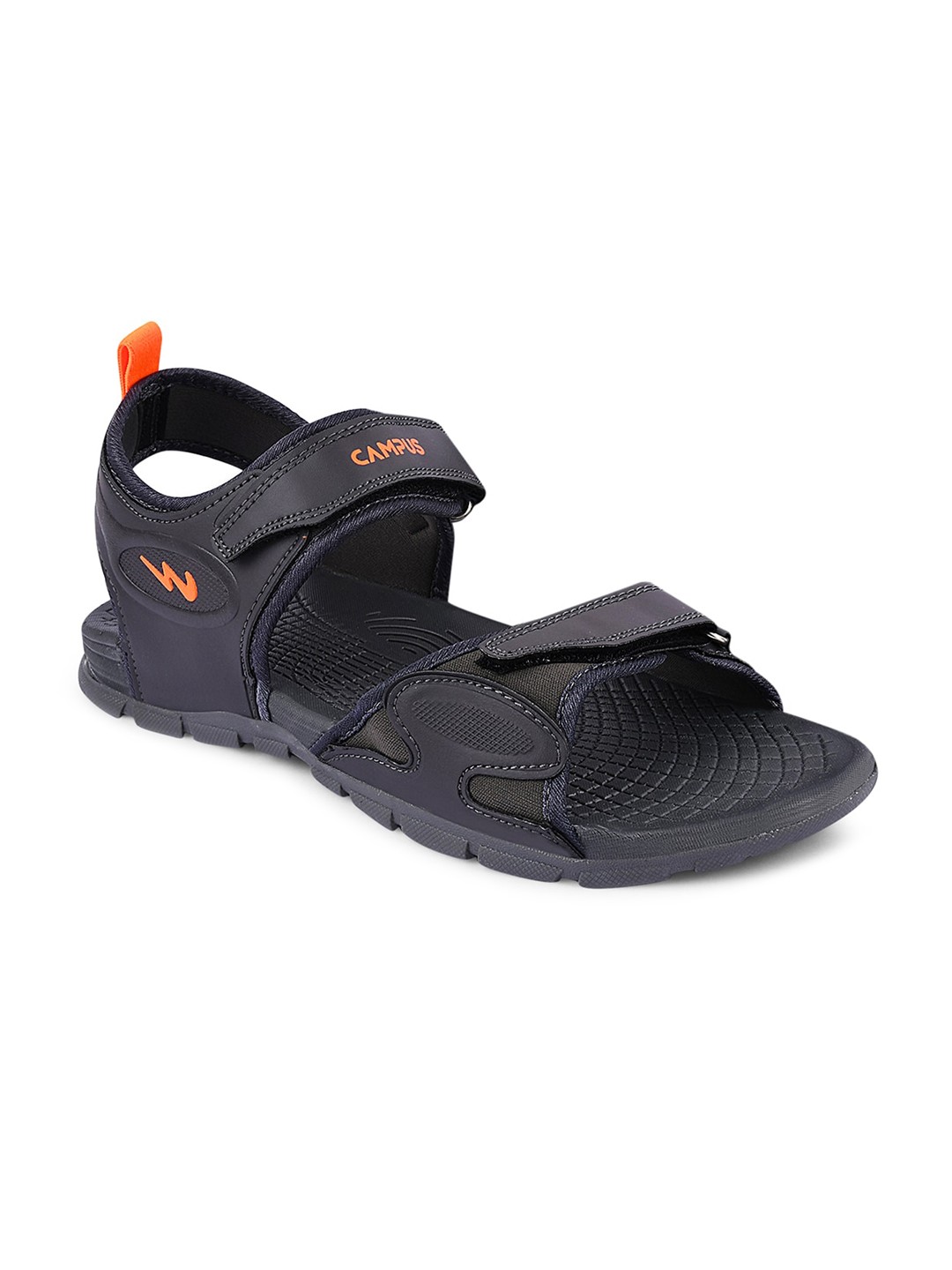 

Campus Men Grey Solid Sports Sandals