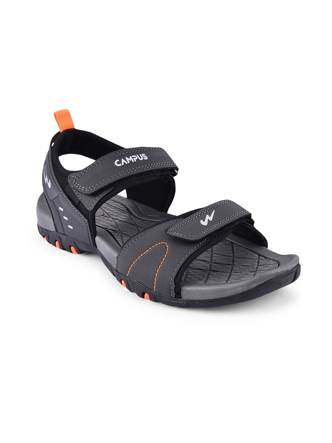 

Campus Men Grey Solid Sports Sandal