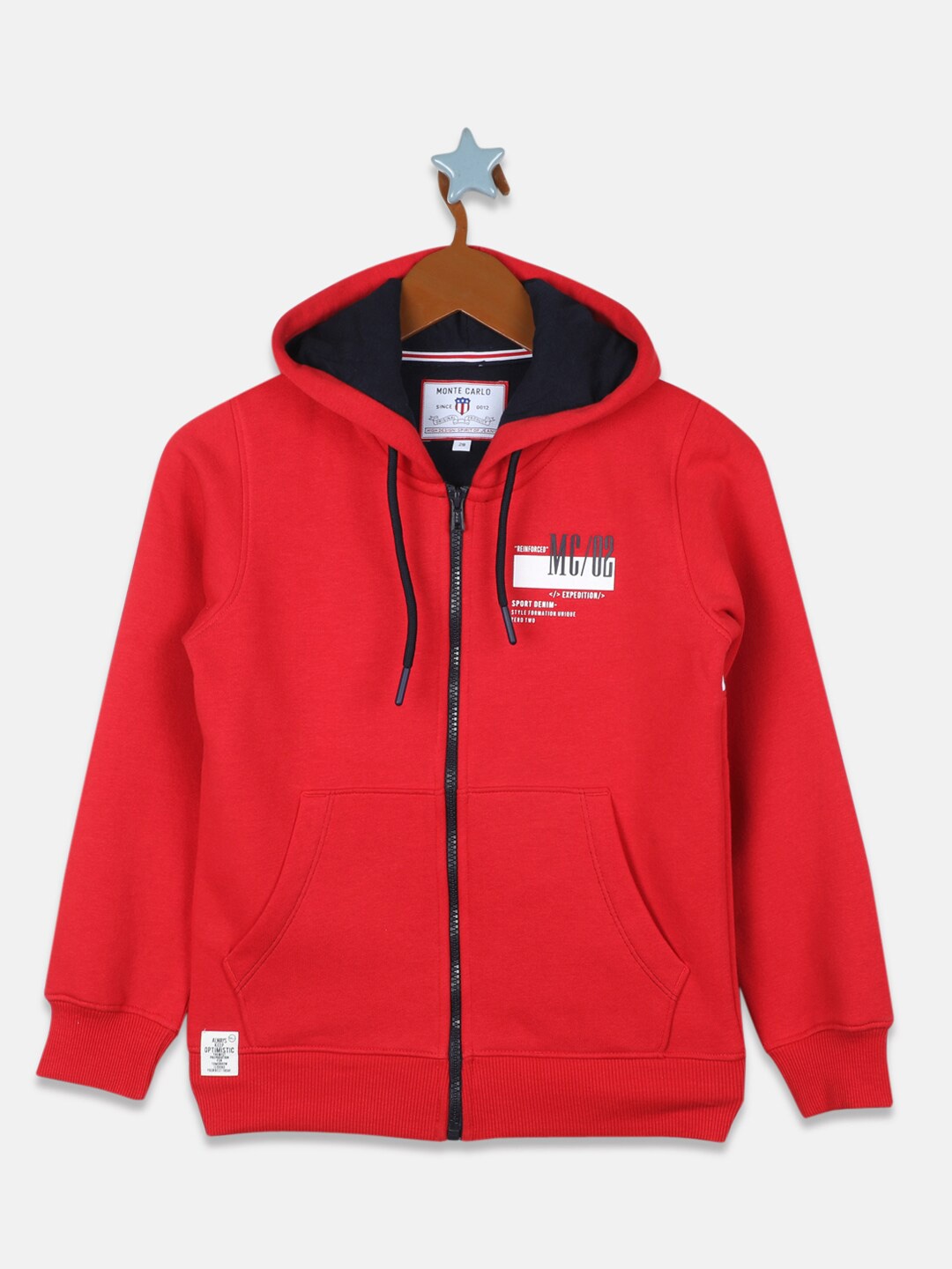 

Monte Carlo Boys Red Hooded Sweatshirt