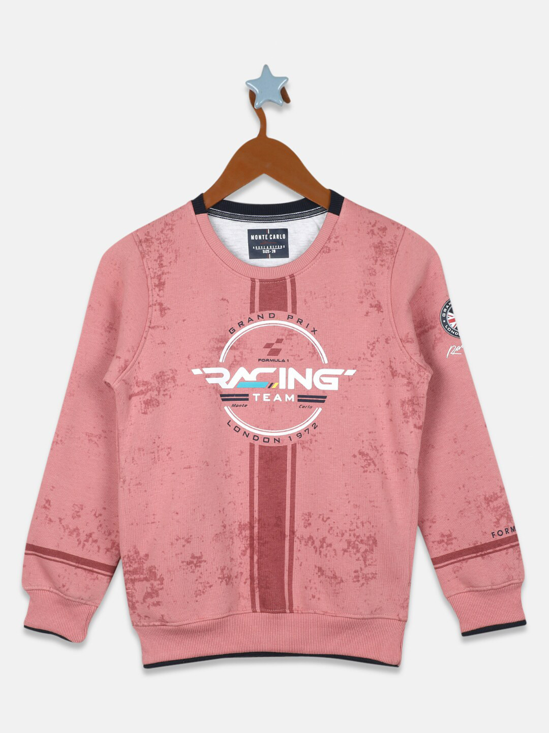 

Monte Carlo Boys Pink Printed Sweatshirt