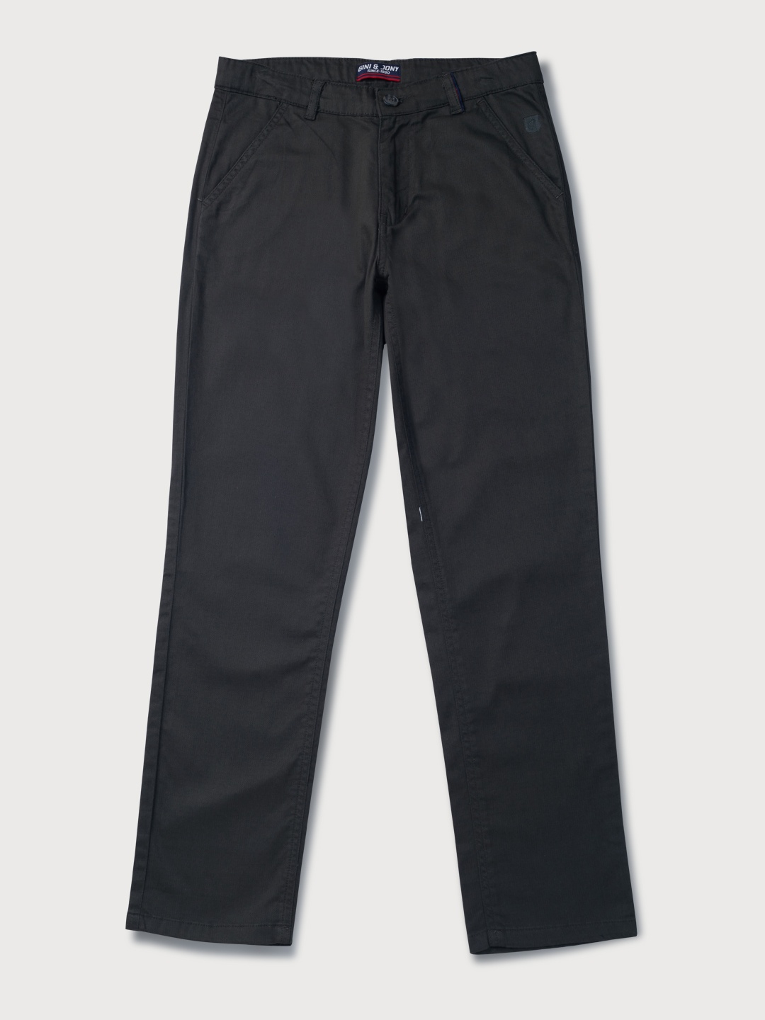 

Gini and Jony Boys Black Solid Trouser