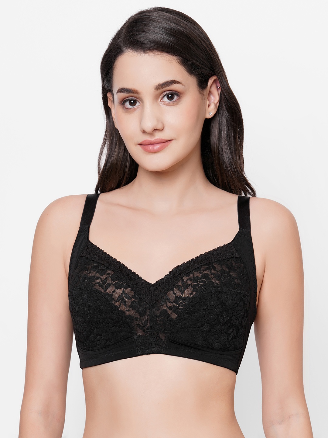 

Wacoal Black Non Wired Non Padded Full Coverage Everyday Bra