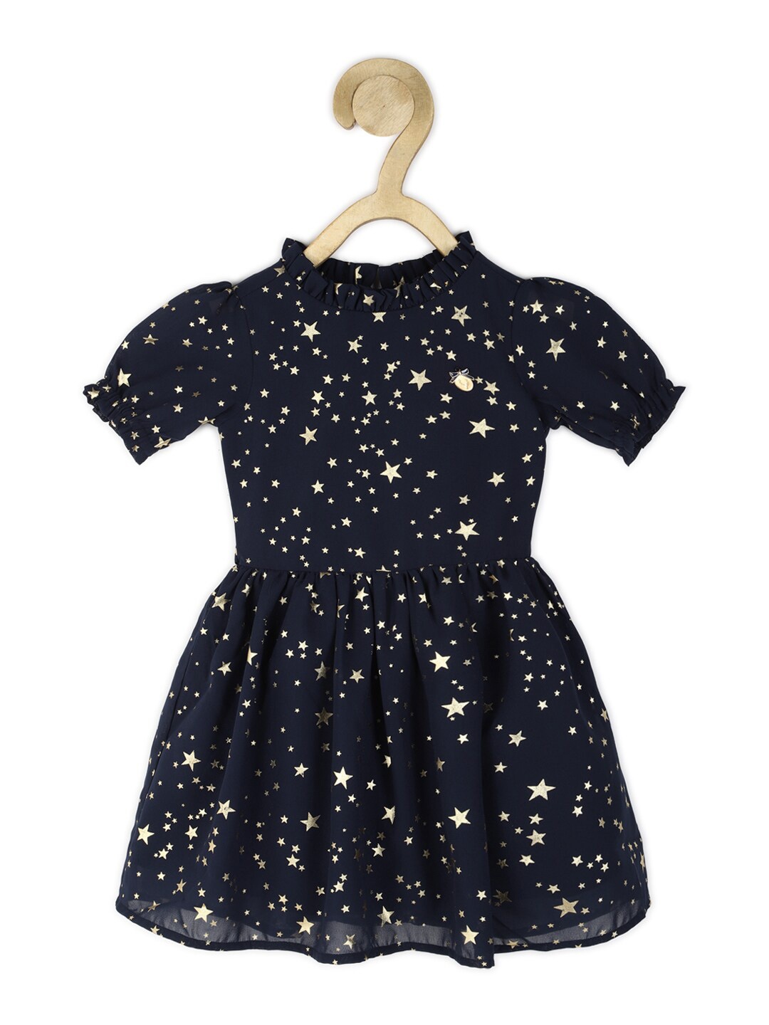 

Allen Solly Junior Navy Blue & Gold-Toned Dress