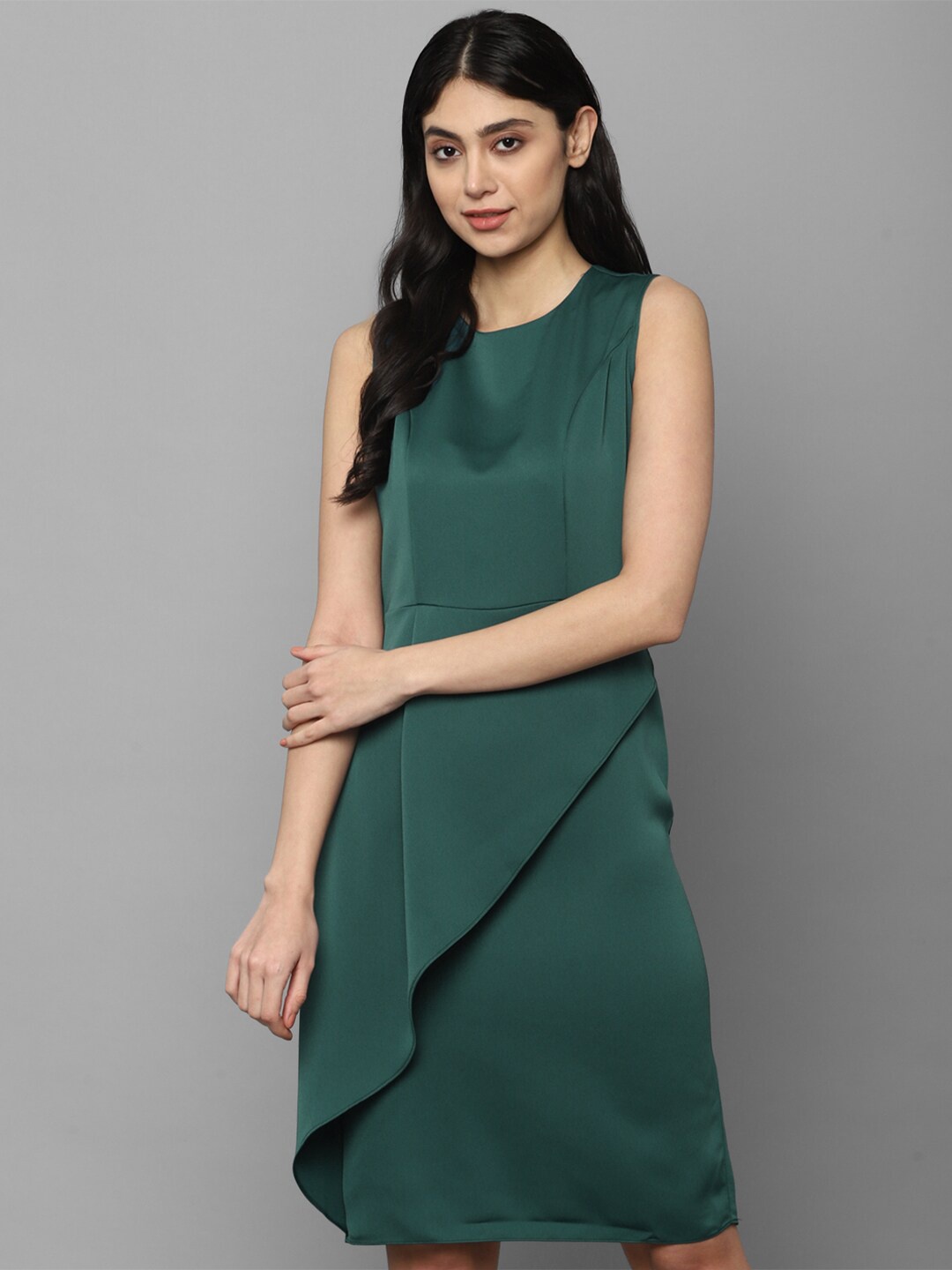 

Allen Solly Woman Green Sheath Dress