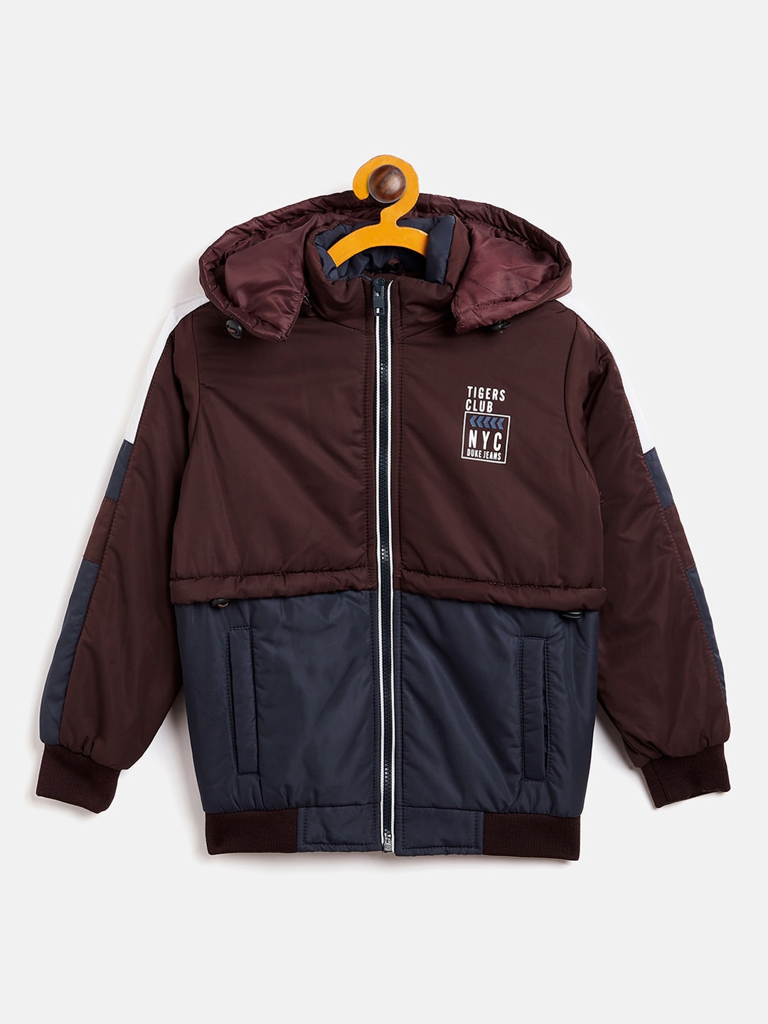 

Duke Boys Multicoloured Colourblocked Bomber Jacket, Navy blue