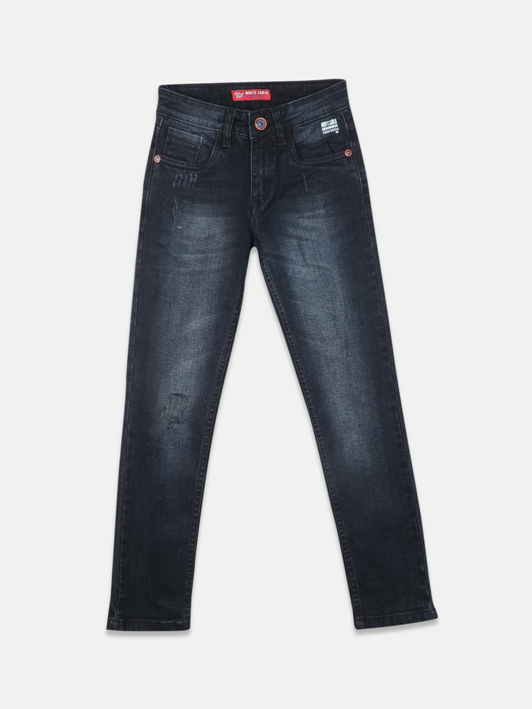 

Monte Carlo Boys Blue Slim Fit Light Fade Stretchable Jeans