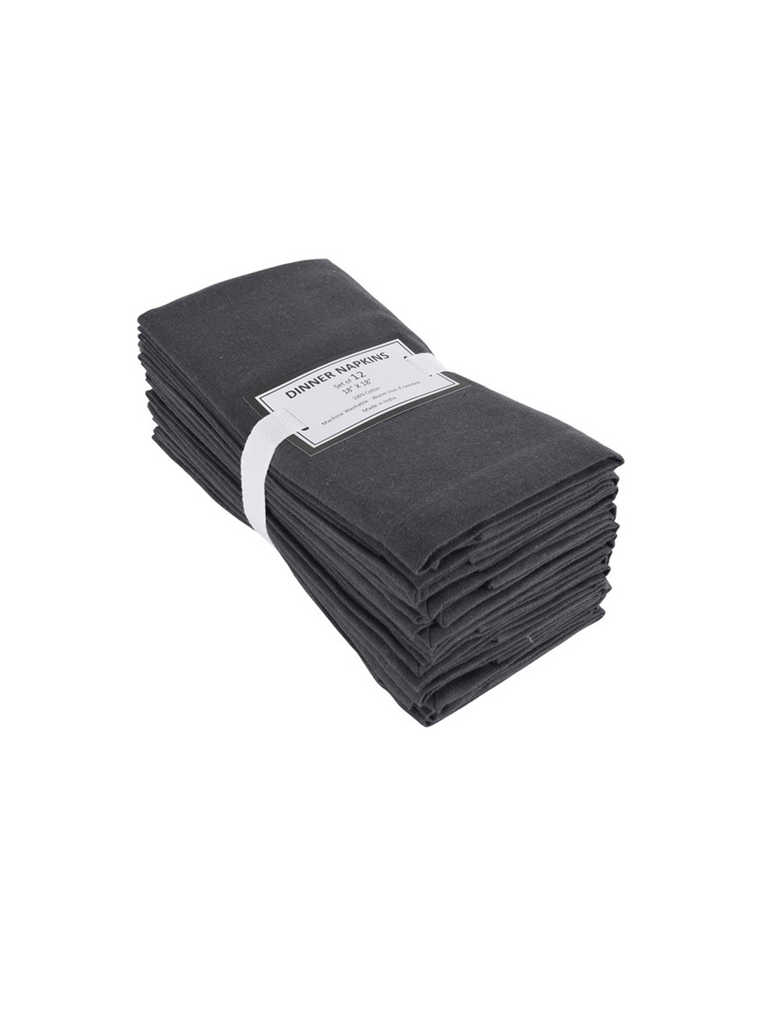 

Lushomes Grey 12Pcs Solid Cotton Table Napkins