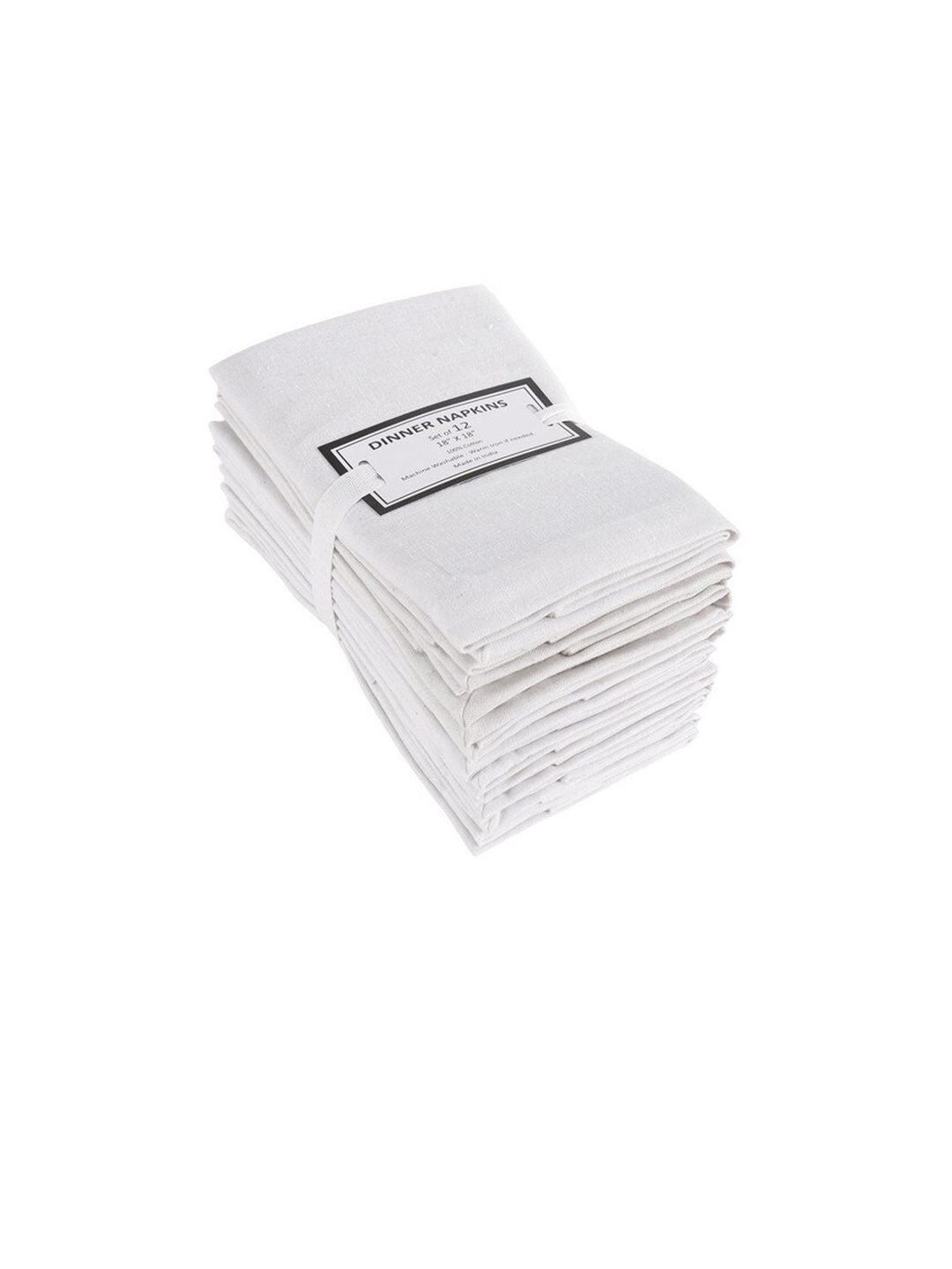 

Lushomes White 12 Pcs Cotton Table Napkins