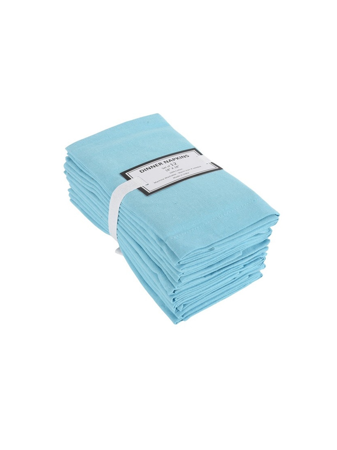 

Lushomes Blue 12 Pcs Cotton Table Napkins with Mitted Corners
