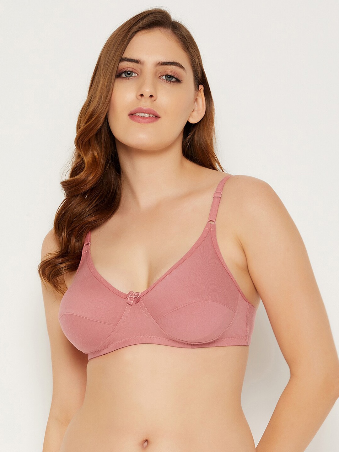 

Clovia Cotton Non-Padded Non-Wired Full Cup Bra, Peach