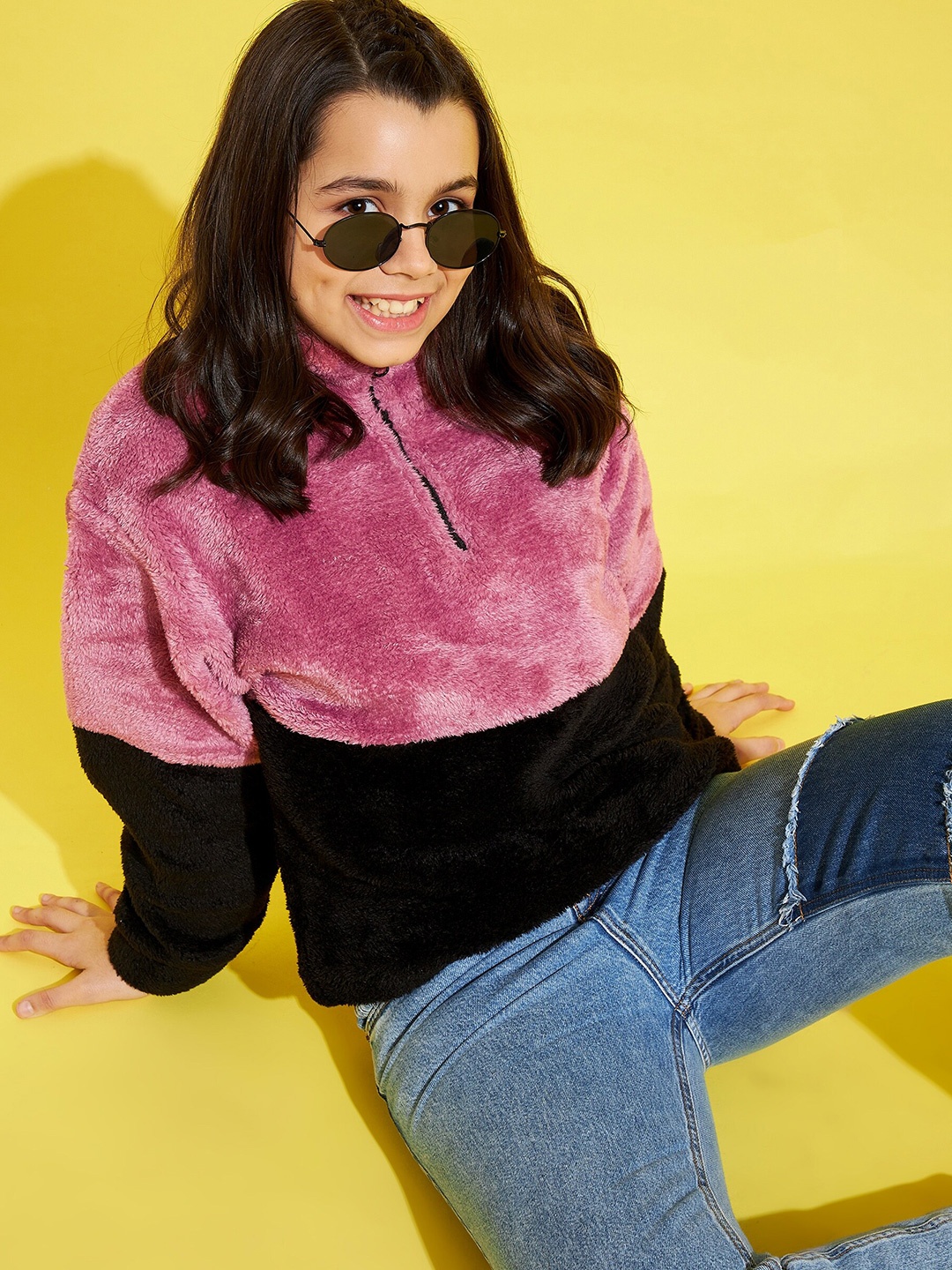 

Noh Voh - SASSAFRAS Kids Girls Pink Sweatshirt