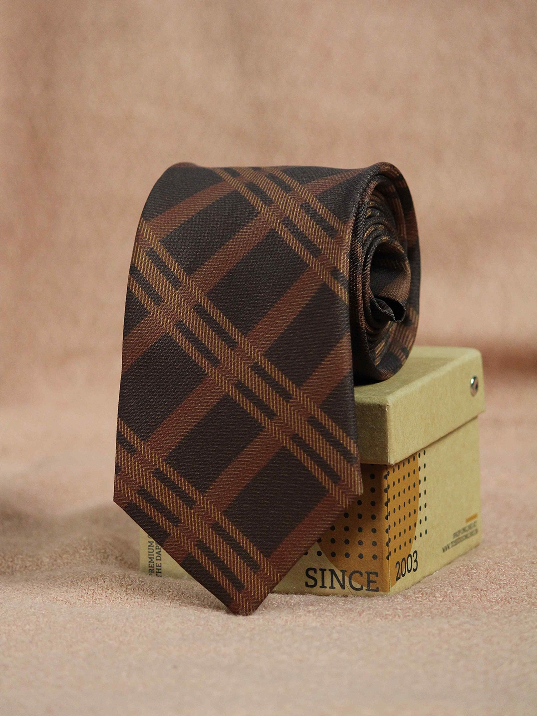 

Tossido Men Brown Printed Broad Tie