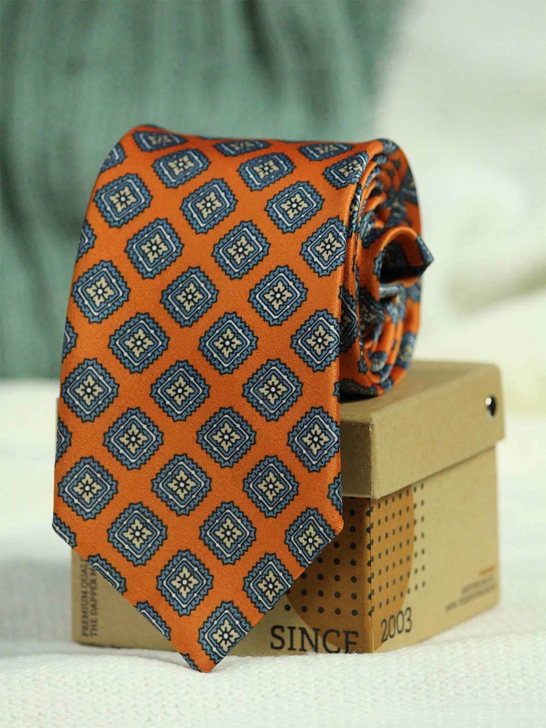 

Tossido Men Orange Printed Fashion