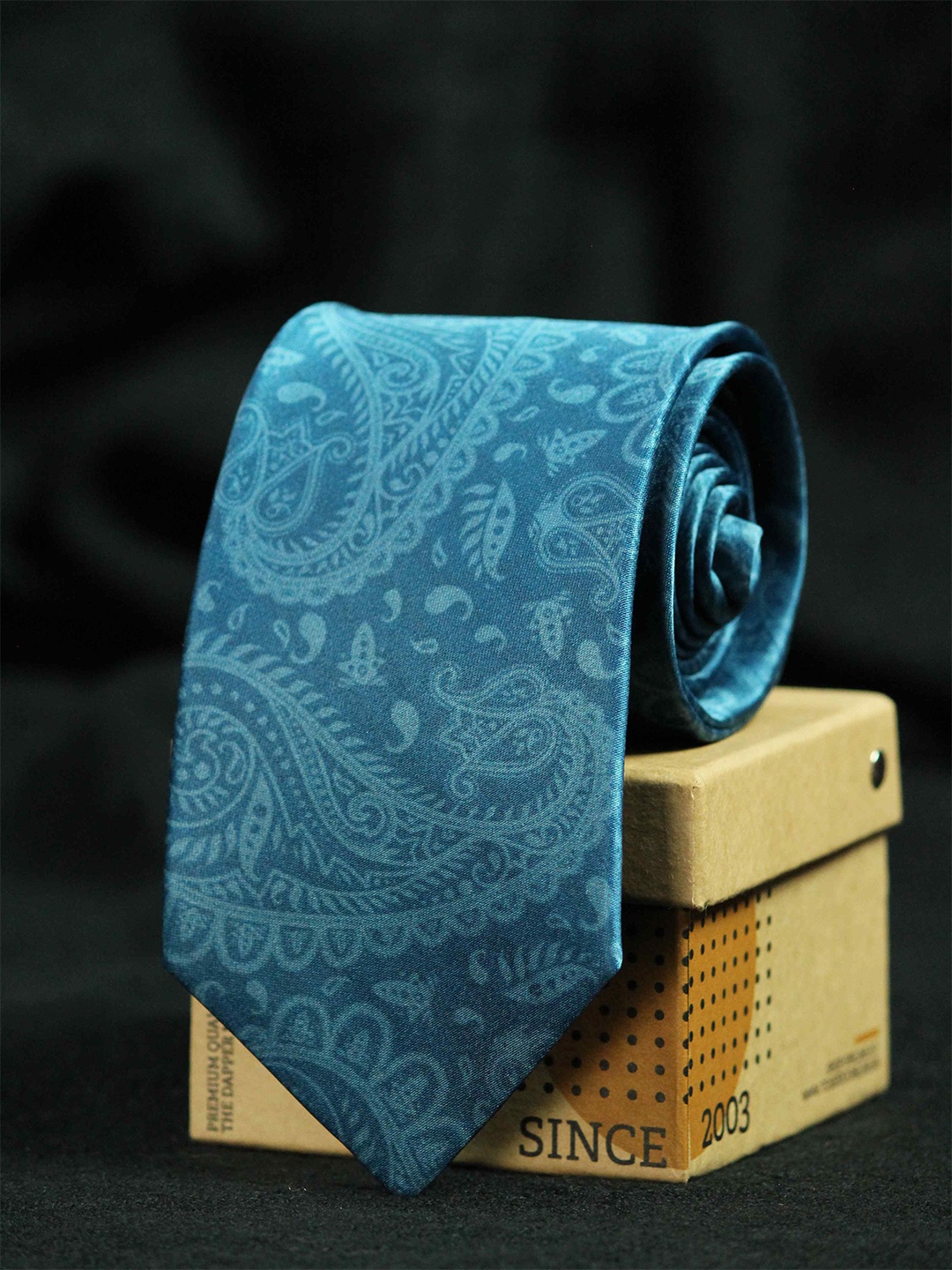 

Tossido Men Blue Printed Broad Tie