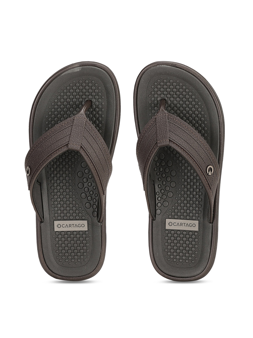 CARTAGO Men Black Thong Flip-Flops