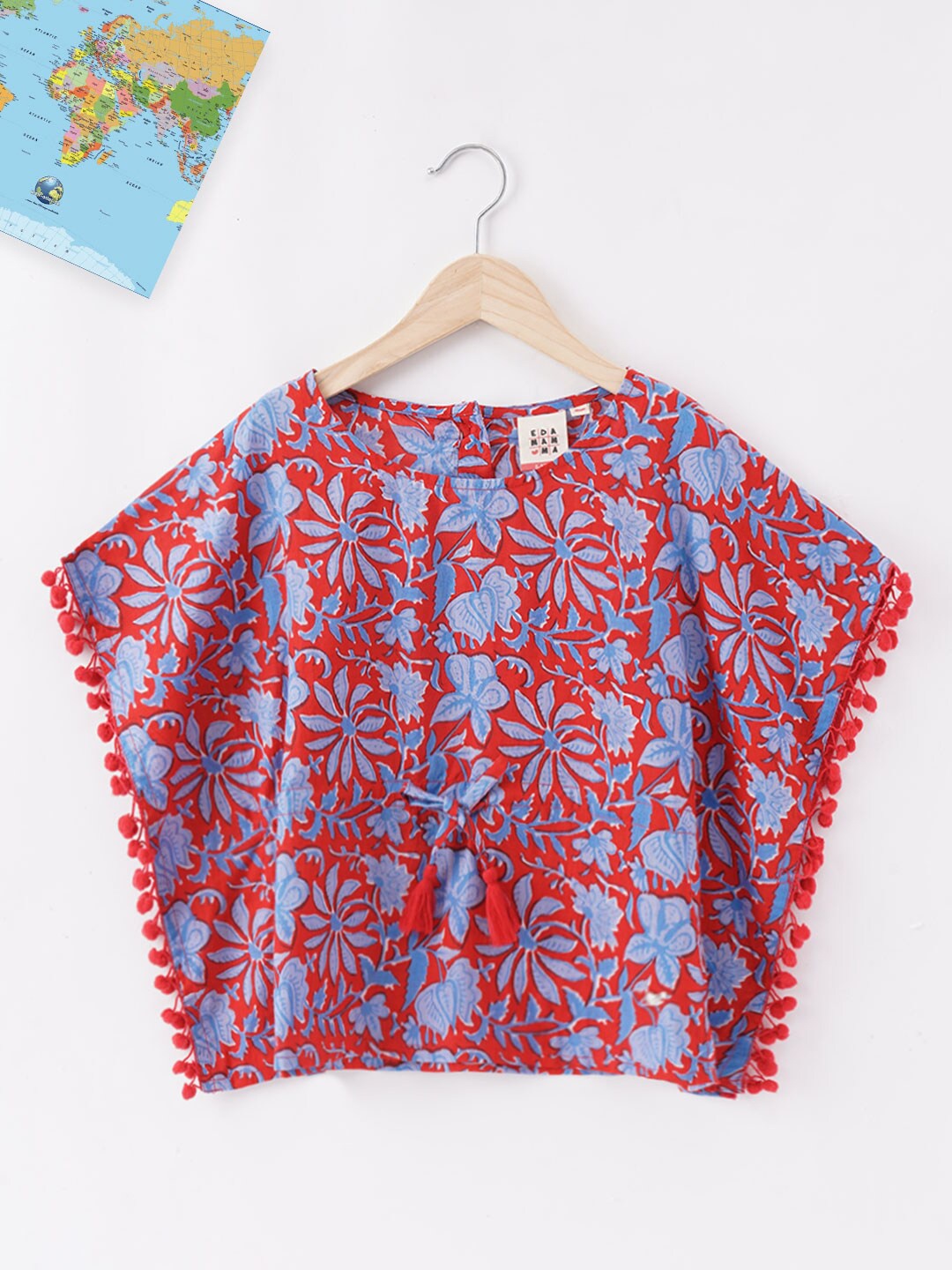 

Ed-a-Mamma Red Tropical Print Top