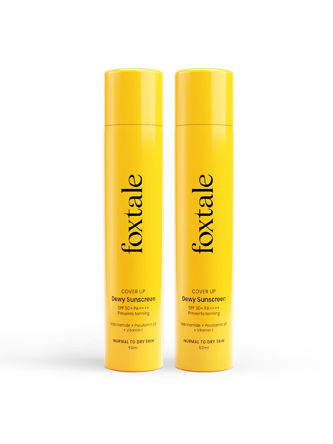 

FoxTale Pack Of 2 SPF 50+ PA++++ Broad Spectrum Dewy Sunscreen 50ml, White
