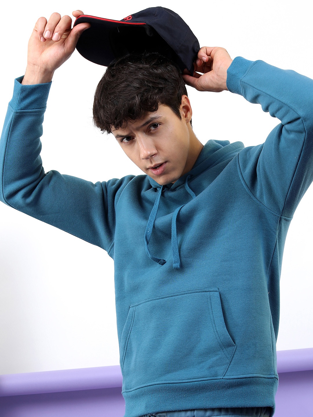 

HIGHLANDER Men Teal Hooded Sweatshirt