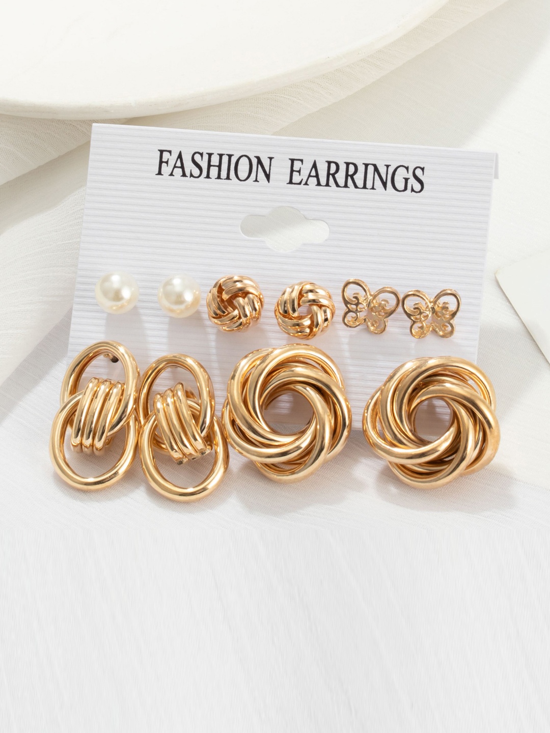 

Jewels Galaxy Gold-Toned Contemporary Studs Earrings