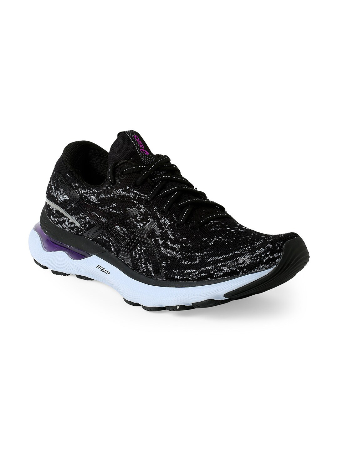 

ASICS Gel-Nimbus 24 Mk Women Black Running Non-Marking Shoes
