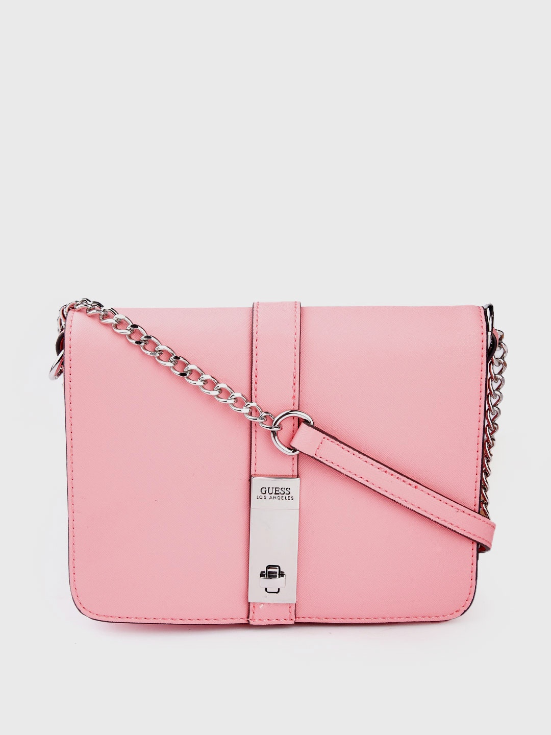 

GUESS Women Pink Solid Structured Sling Bag