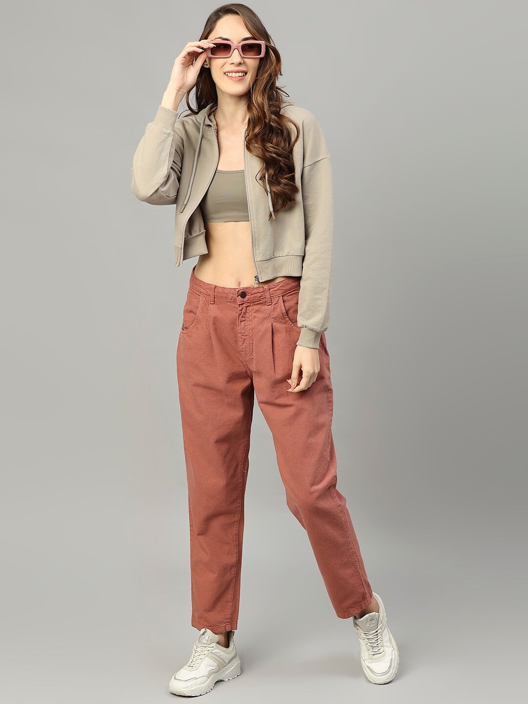 

Hubberholme Women Beige Hooded Sweatshirt