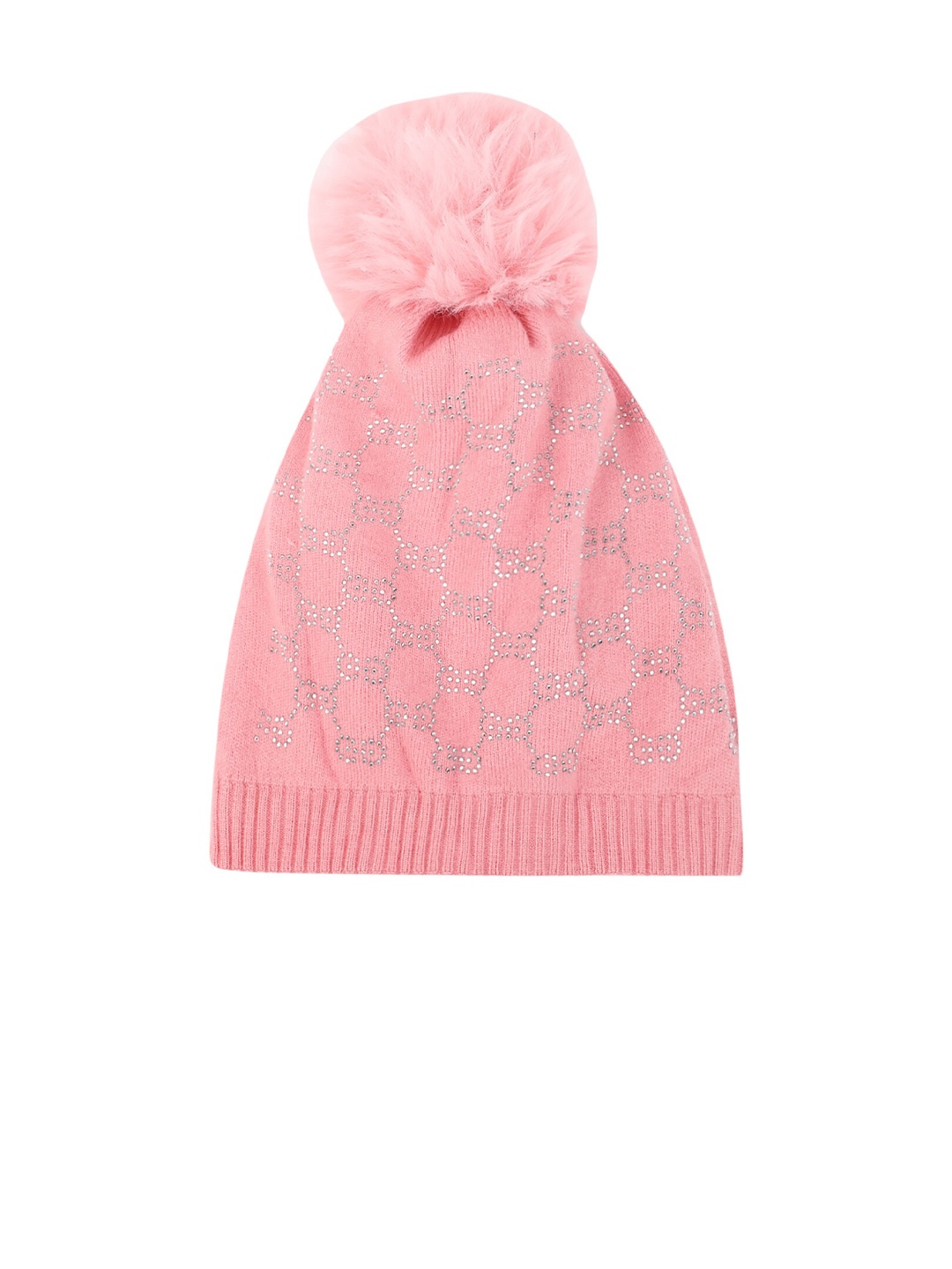 

ELLIS Women Pink & Grey Beanie