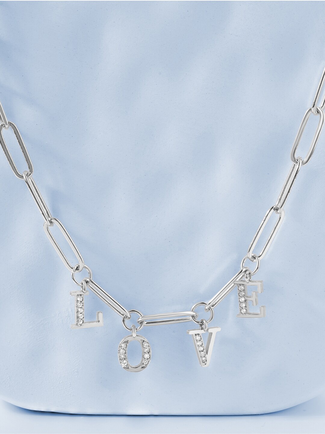 

MINUTIAE White Gold-Plated & Silver Chain