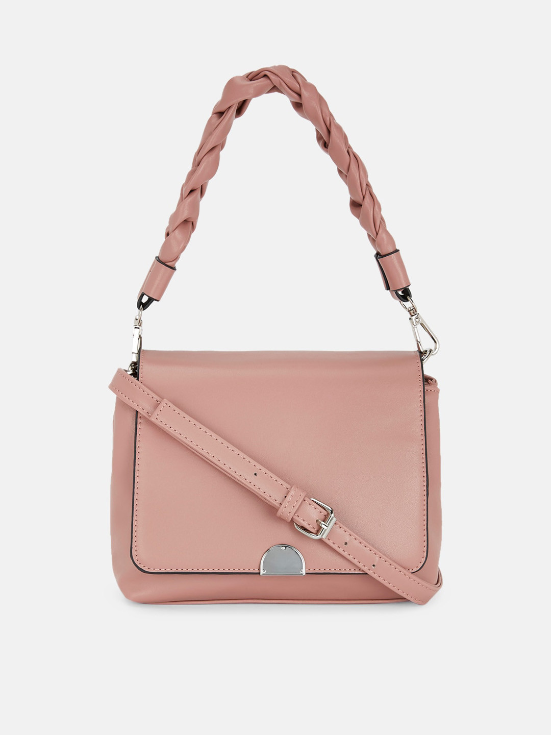 

Forever Glam by Pantaloons Pink Structured Sling Bag