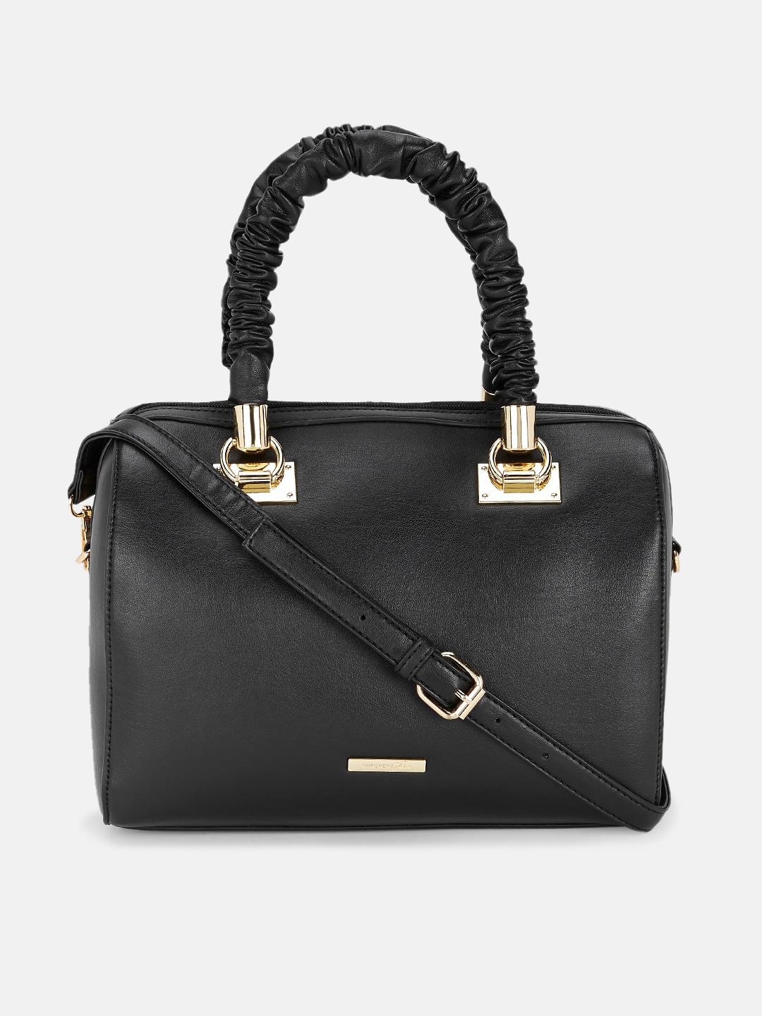 

Forever Glam by Pantaloons Black Structured Handheld Bag